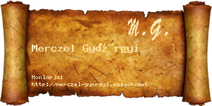 Merczel Györgyi névjegykártya